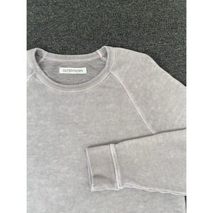 Outerknown Raglan Sur Hemp Crewneck Sweatshirt Gray Mens Large Cotton Pullover